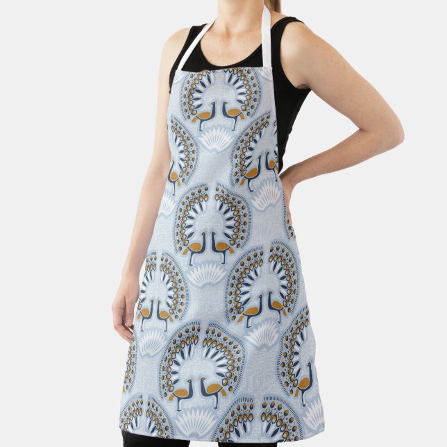Art Deco Retro Pfau Schürze (InSitu)