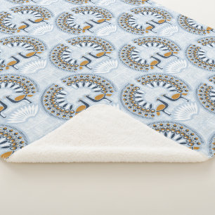 Art Deco Retro Pfau Sherpadecke