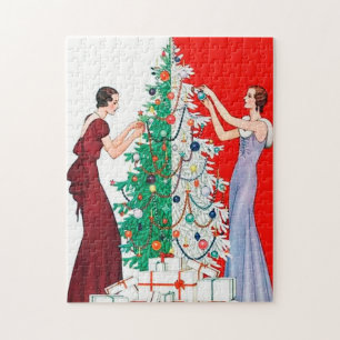 Art Deco Retro Vintage Damen Weihnachten
