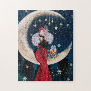 Art Deco Retro Vintage Weihnachtsdame