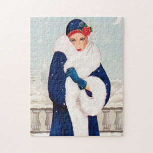 Art Deco Retro Vintage Weihnachtsdame