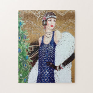 Art Deco Retro Vintage Weihnachtsdame