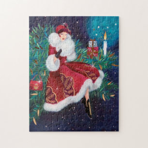 Art Deco Retro Vintage Weihnachtsdame
