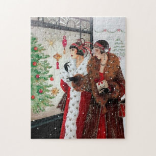 Art Deco Retro Vintage Weihnachtsdamen