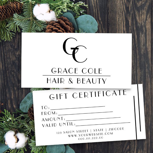 Art Deco Ristorante da Valentino (Logo branded christmas gift certificates by Busy Business Bee)