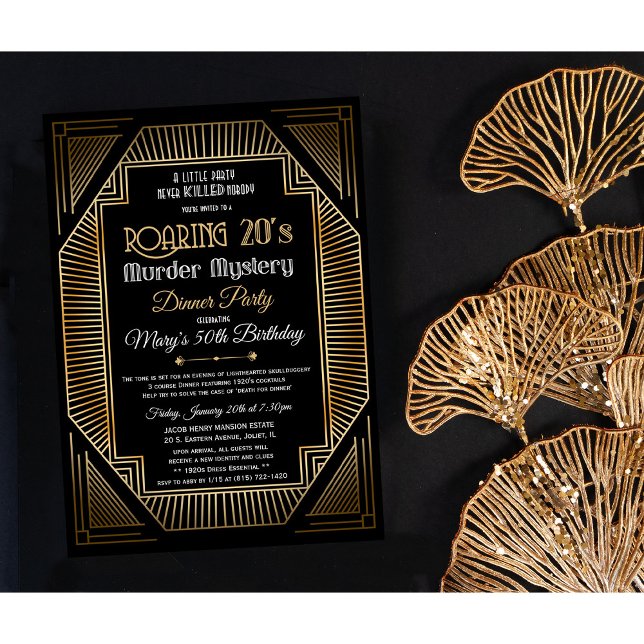 Art Déco Roaring 20s Anniversaire Invitation (Créateur téléchargé)