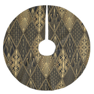 Art Deco Rodelbahn mit Aussicht Polyester Weihnachtsbaumdecke