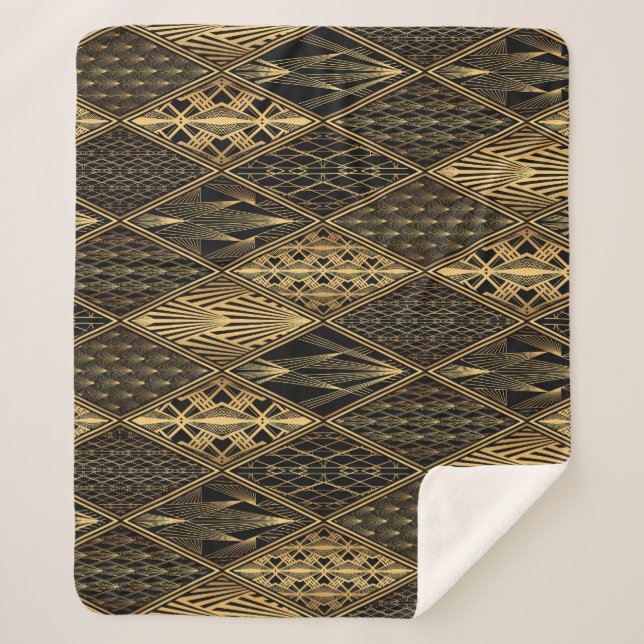 Art Deco Rodelbahn mit Aussicht Sherpadecke (Vorderseite)