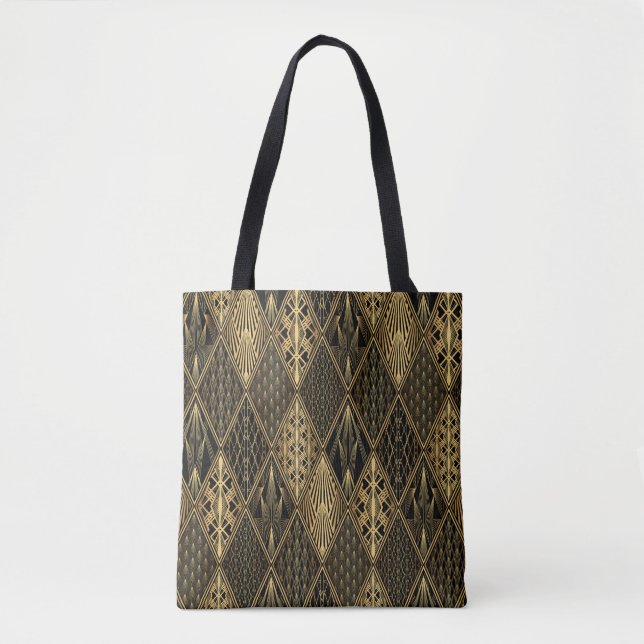 Art Deco Rodelbahn mit Aussicht Tasche (Vorderseite)