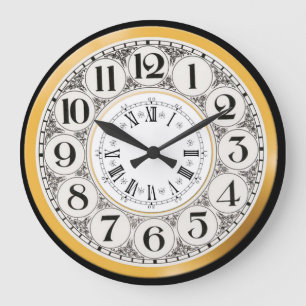Art Deco römische Zahl Gatsby römische Zahl Große Wanduhr