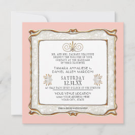 Art Deco Rosa Gatsby New Orleans Club Einladung
