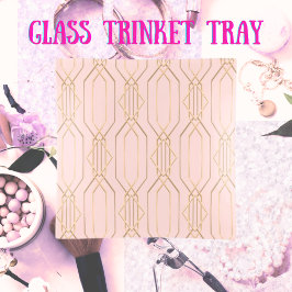 Art Deco Rose Gold & Gold Trinkgeld Dekoschale