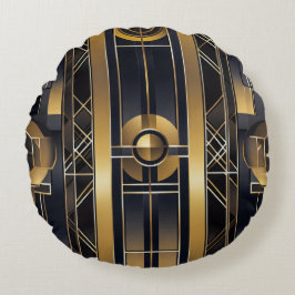 Art Deco Rundes Kissen