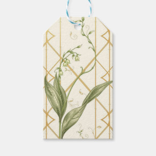 Art Deco Sage Grün Lily Geschenkanhänger
