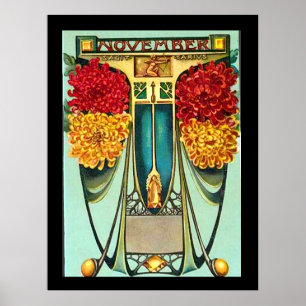 Art Déco Sagitarius Poster vintage