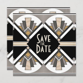 Art Deco Save the Date Flachkarte