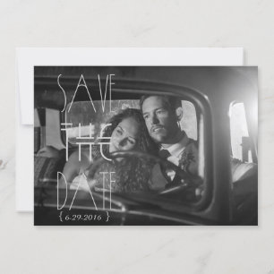 Art Deco Save-the-Date Foto-Einladung Save The Date