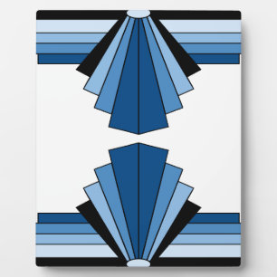 Art Deco-Schichten in Blau Fotoplatte