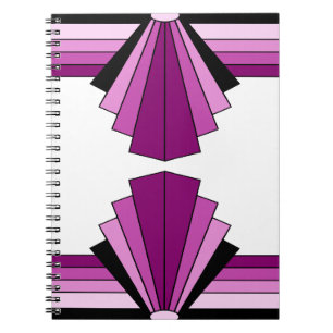 Art Deco Schichten in Rosa-Tönen Notizblock