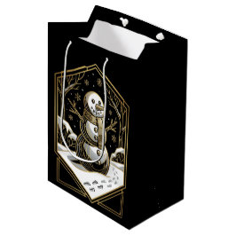 Art Deco Schneemann-Geschenktasche Mittlere Geschenktüte
