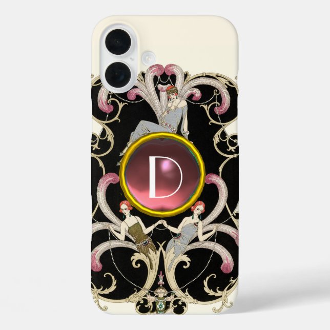 ART DECO SCHÖNHEIT FASHION PINK GEMSTONE MONOGRAMM TITLE_SEO2 (Rückseite)