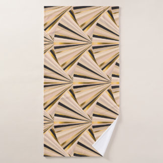 Art Deco-Schuppen: Geometrischer goldener Glamour Badehandtuch