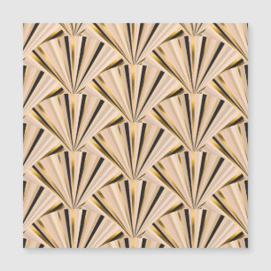 Art Deco-Schuppen: Geometrischer goldener Glamour Magnetkarte