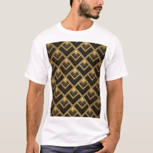 Art Deco Schwarz Gold: Geometrisch T-Shirt