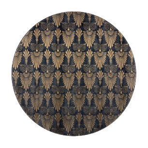 Art Deco Schwarz Gold: Retro. Schneidebrett