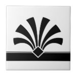 Art Deco Schwarz-weiß Geometric Blume Element 06 Fliese<br><div class="desc">Elegante,  knusprige Deko-Stil geometrische Blume Element Zierziegel dekorative Keramik Fliesen. Das elegante Design ist perfekt für ein modernes Retro-Interieur im Deko-Stil.</div>