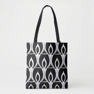 Art Deco Schwarz-Weiß Moderne Geometrie Tasche