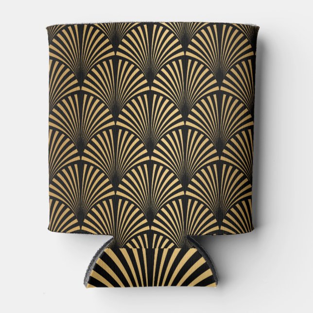 Art Déco: Schwarze Goldskala. Dosenkühler (Vorderseite)
