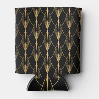 Art Deco: Schwarzes Gold Nahtloser Luxus Dosenkühler