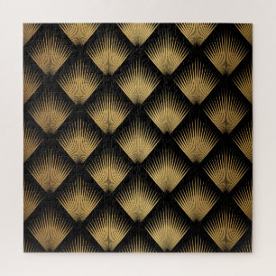 Art Deco, schwarzes Goldmuster.