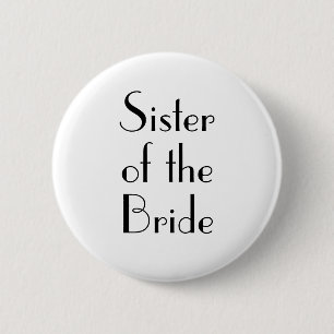 Art Deco Schwester der Braut Hochzeitsbutton Button