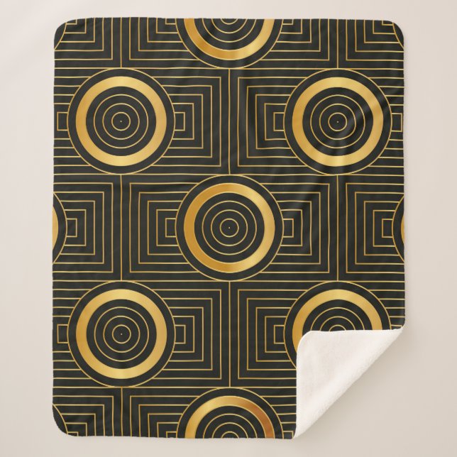 Art Deco seamless vintage wallpaper pattern Sherpadecke (Vorderseite)