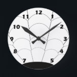 Art Deco Shell Design Black And White Runde Wanduhr<br><div class="desc">Wall clock art deco design that you can customise with any text of your choice. Should you require any help with customising then contact us through the link on this page. Art deco wall clock.</div>