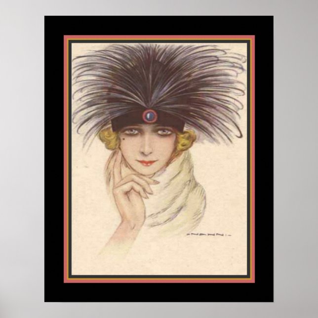 Art Deco Showgirl Print by Nanni ca. 1928 Poster (Vorne)