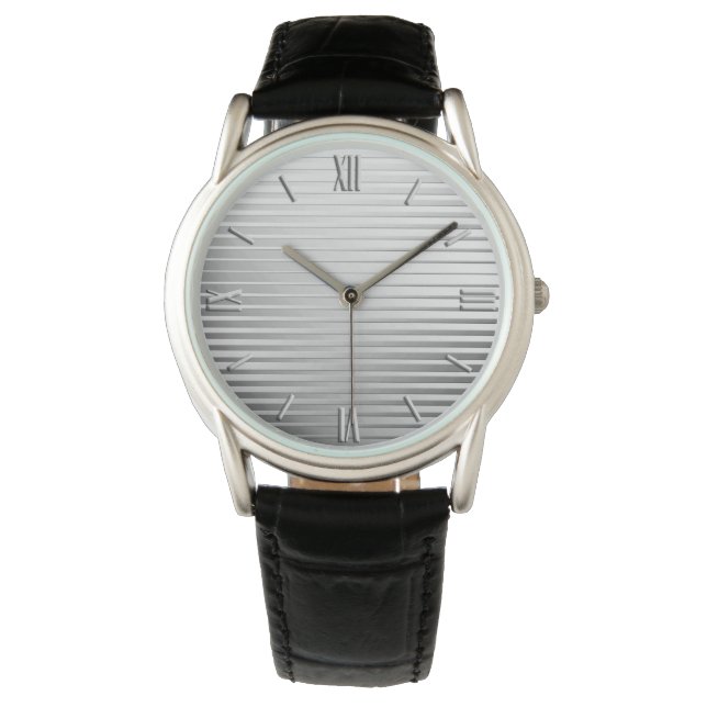 Art Deco Silver Satin Armbanduhr (Vorderseite)