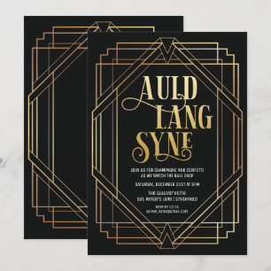 Art Deco Silvester-Party Einladung