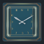 Art Deco simple Quadratische Wanduhr<br><div class="desc">Großartiges Uhrendesign. Du wirst es wie andere Liebe bekommen. Sie können dieses Design auch für andere Produkte verwenden, die Sie mögen, oder Ihren Text anpassen und hinzufügen. Folgen Sie mir für mehr. Vielen Dank. Ich wünsche Ihnen einen schönen Tag.</div>