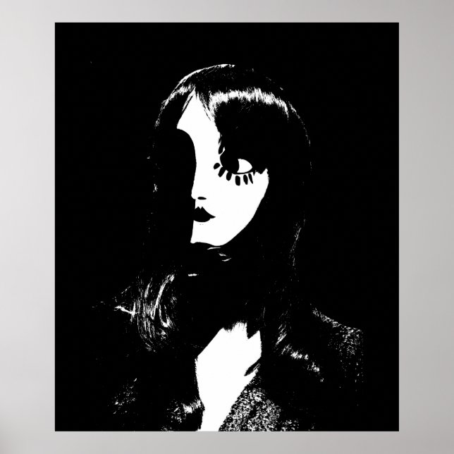 Art Déco - Sin City Style Femme - Noir & Blanc (Devant)