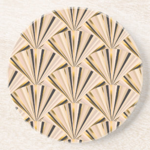 Art-Déco-Skala: Geometrischer Goldener Glamour Getränkeuntersetzer
