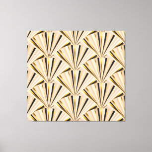 Art-Déco-Skala: Geometrischer Goldener Glamour Leinwanddruck