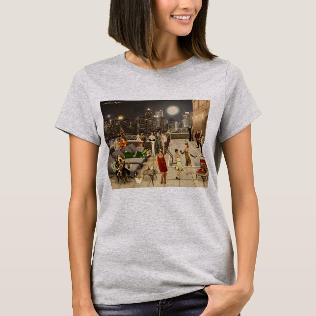 Art Déco Skyline T-Shirt (Vorderseite)