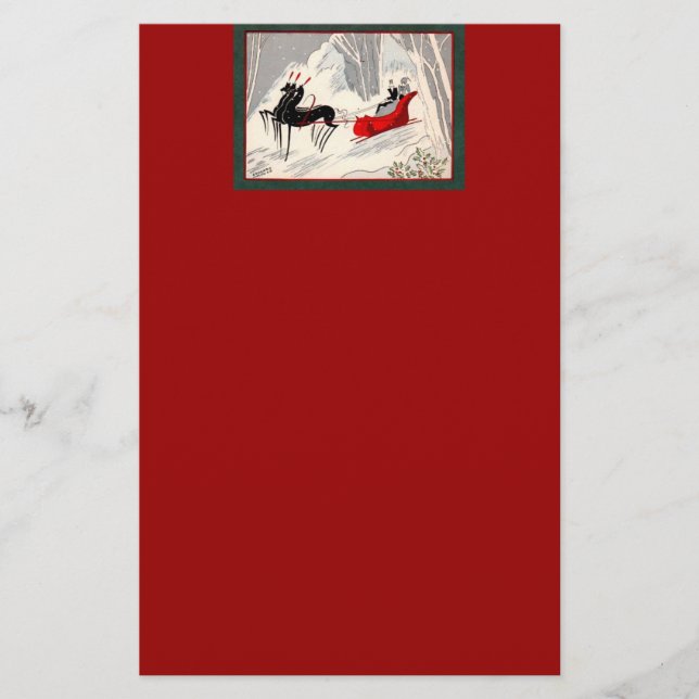 Art Deco Sleigh Ride Briefpapier (Vorderseite)