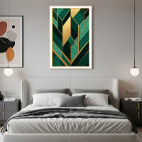 Art Deco Smaragdgrün Gold