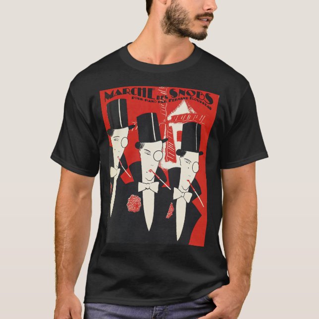 Art Deco Snobs Illustration T-Shirt (Vorderseite)