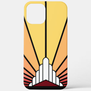 Art Deco Sonne bei Morgendämmerung Case-Mate iPhone Hülle