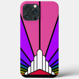 Art Deco Sonne im Regenbogen Case-Mate iPhone Hülle